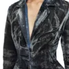 de-pia-fse Kappa i randig devoré-denim de-pia-fse Kappa i randig devoré-denim