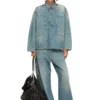 de-priss Henley-top i denim i utility-stil de-priss Henley-top i denim i utility-stil