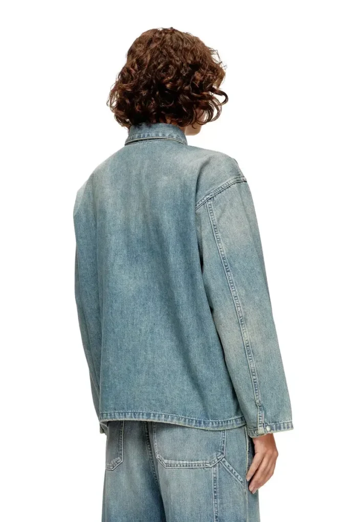 de-priss Henley-top i denim i utility-stil de-priss Henley-top i denim i utility-stil