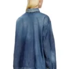 de-priss Henley-tröja i denim med kontrasteffekt de-priss Henley-tröja i denim med kontrasteffekt