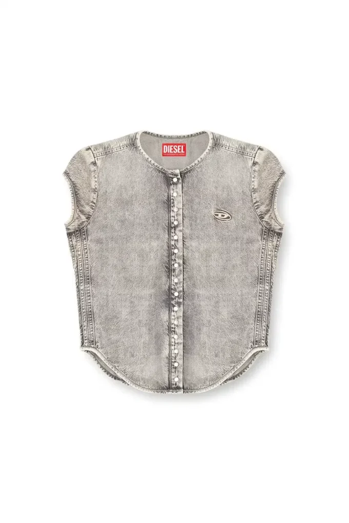de-roset-s Kortärmad denimskjorta med sportiga ränder de-roset-s Kortärmad denimskjorta med sportiga ränder