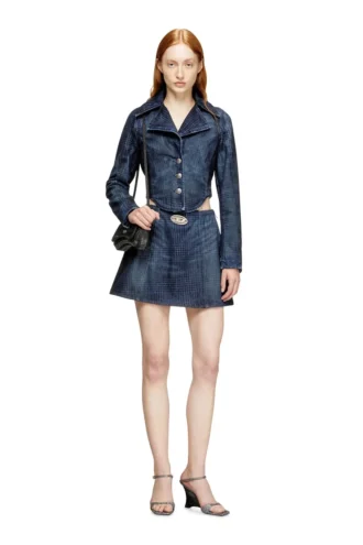 de-sweny-s1 Minikjol i Prince of Wales-denim