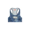 de-top-fse Kort denimtop med kristallplakett de-top-fse Kort denimtop med kristallplakett