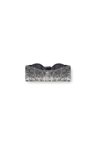 de-toppys-fsh Bralette i Prince of Wales-jacquarddenim