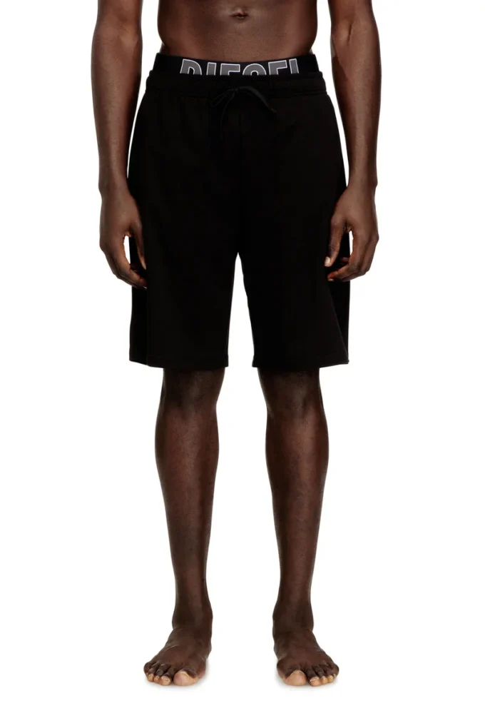 devin-d-pop Loungeshorts i bomull med Diesel-logotyp devin-d-pop Loungeshorts i bomull med Diesel-logotyp
