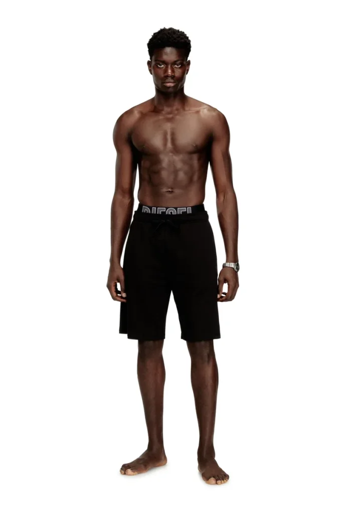 devin-d-pop Loungeshorts i bomull med Diesel-logotyp devin-d-pop Loungeshorts i bomull med Diesel-logotyp