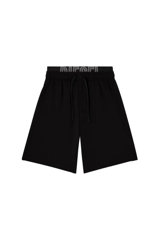 devin-d-pop Loungeshorts i bomull med Diesel-logotyp devin-d-pop Loungeshorts i bomull med Diesel-logotyp