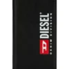 diesel 2-i-1 foliofodral för iPhone XS och iPhone X Svart läderfodral med tryckt och präglat logo, iPhone XS och X