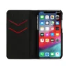 diesel 2-i-1 foliofodral för iPhone XS och iPhone X Svart läderfodral med tryckt och präglat logo, iPhone XS och X
