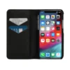 diesel 2-i-1 foliofodral för iPhone XS och iPhone X Svart läderfodral med tryckt och präglat logo, iPhone XS och X
