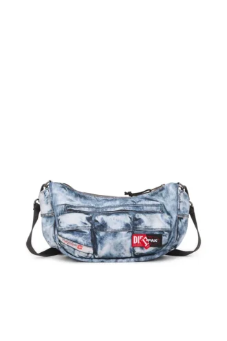 diesel axelväska Multipocket-väska i trompe l’oeil-denim