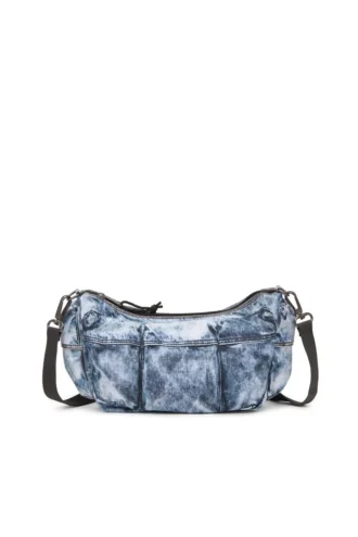 diesel axelväska Multipocket-väska i trompe l’oeil-denim