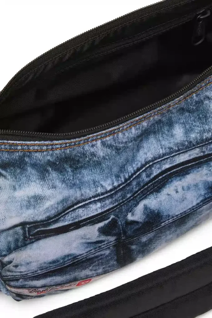 diesel axelväska Multipocket-väska i trompe l’oeil-denim diesel axelväska Multipocket-väska i trompe l’oeil-denim