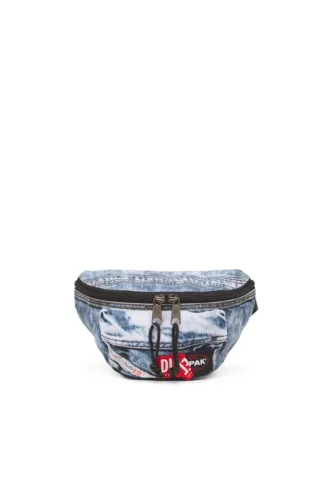 diesel springer Bältesväska i trompe l’oeil-denim