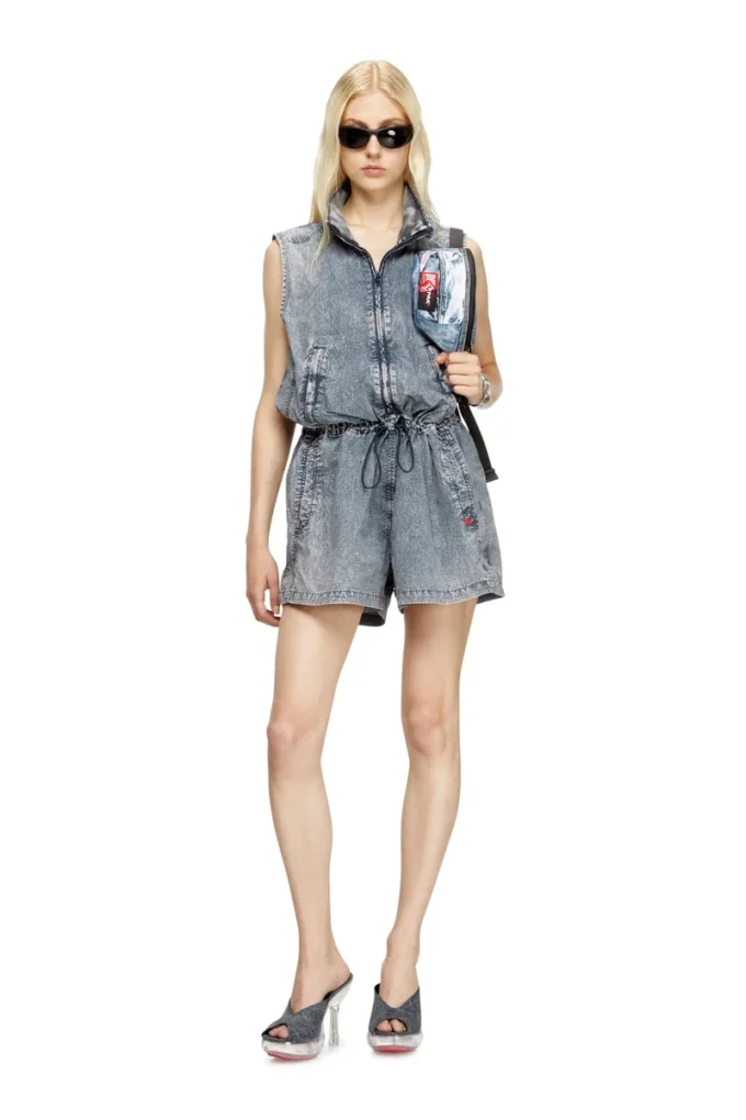 diesel springer Bältesväska i trompe l’oeil-denim diesel springer Bältesväska i trompe l’oeil-denim