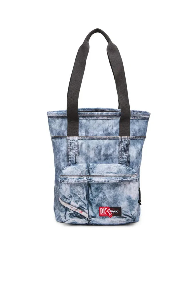 diesel tote Tote bag i trompe l’oeil-denim diesel tote Tote bag i trompe l’oeil-denim