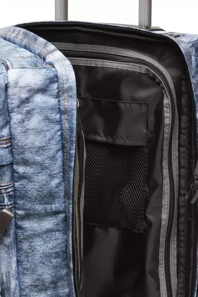 Diesel Transit’r S kabinväska i trompe l’oeil-denim Diesel Transit’r S kabinväska i trompe l’oeil-denim