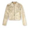 dile_luna jacka Motorcykeljacka i slitna metallic-denim