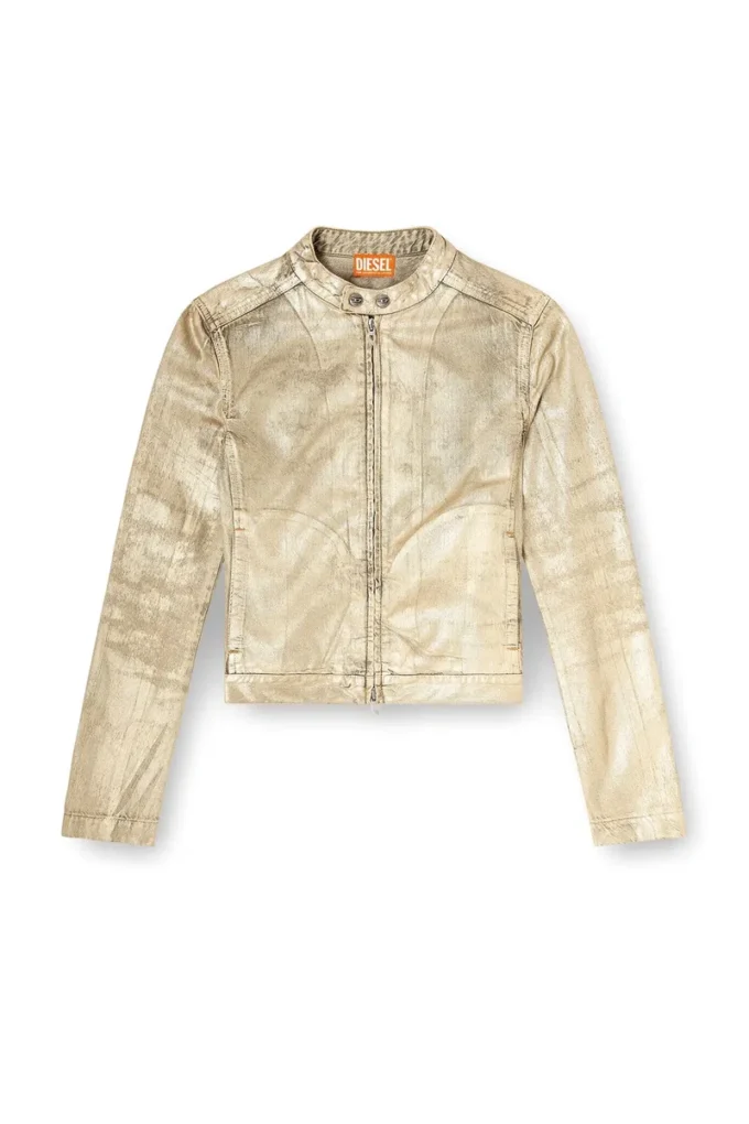 dile_luna jacka Motorcykeljacka i slitna metallic-denim