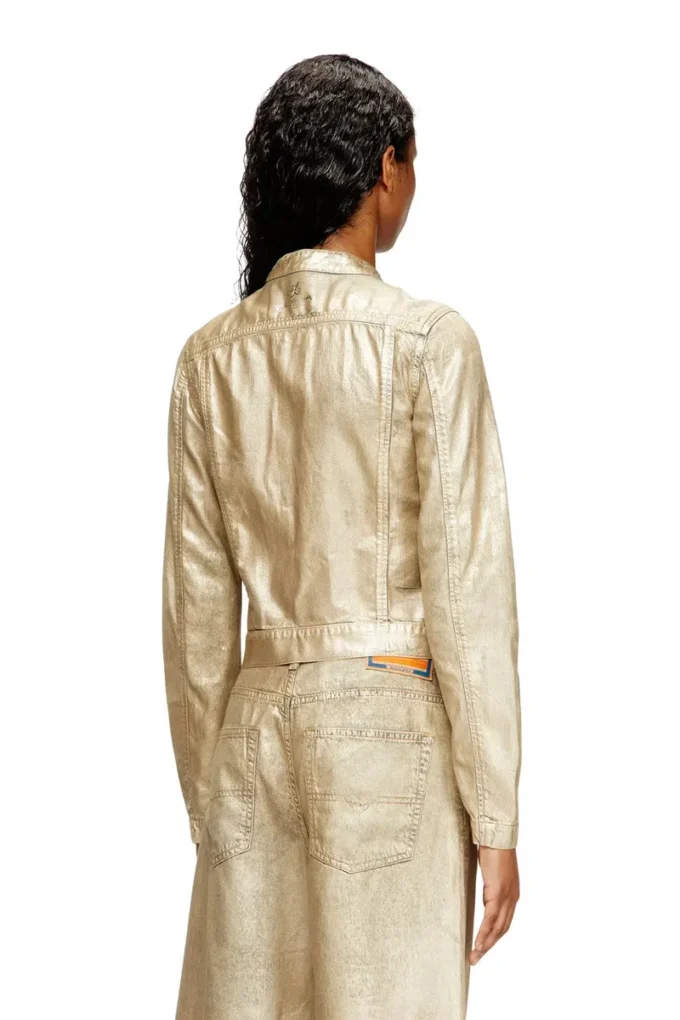 dile_luna jacka Motorcykeljacka i slitna metallic-denim