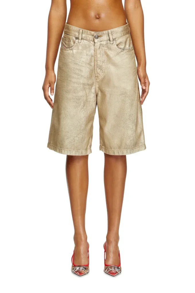dile_luna shorts Shorts i slitna metallic-jeans