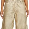 dile_luna shorts Shorts i slitna metallic-jeans