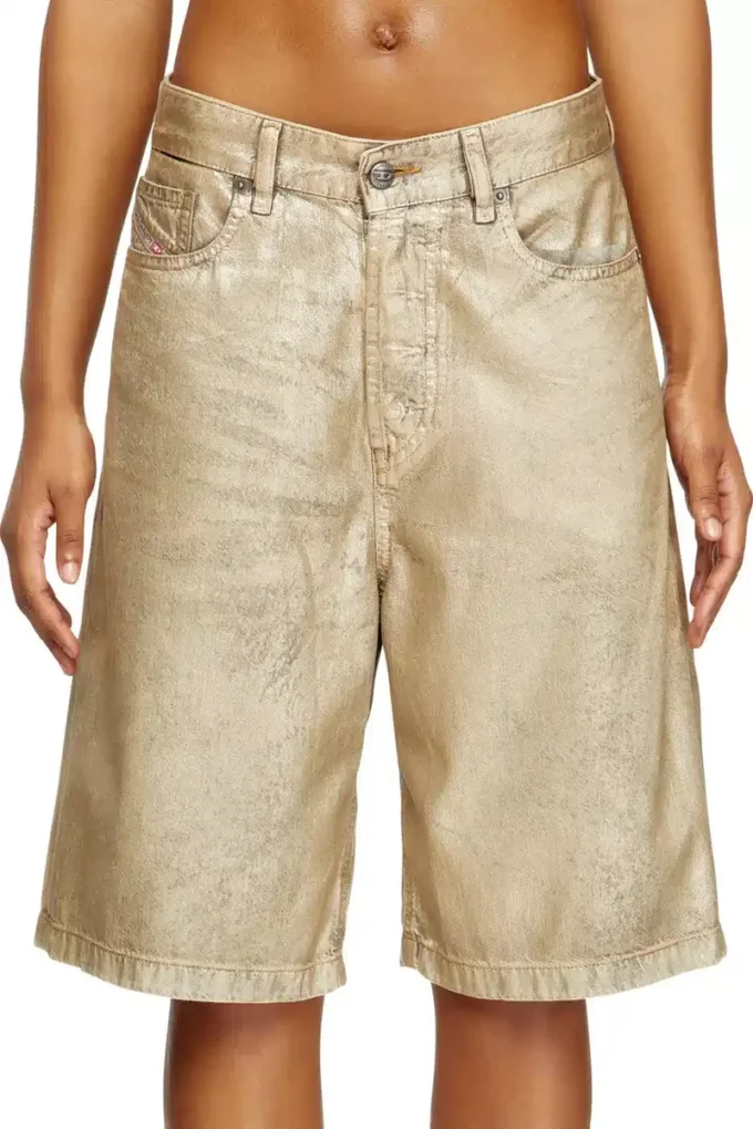 dile_luna shorts Shorts i slitna metallic-jeans