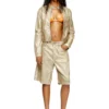 dile_luna shorts Shorts i slitna metallic-jeans