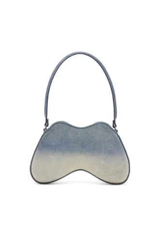double-d shoulder Double-D-Shoulder väska i solariserad denim