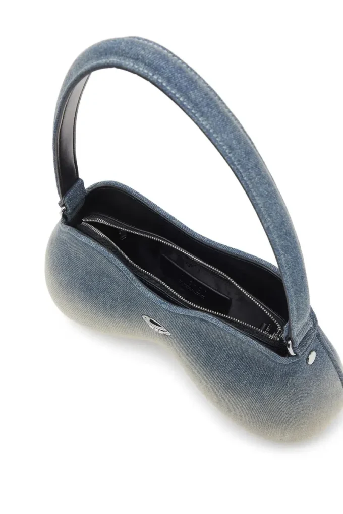 double-d shoulder Double-D-Shoulder väska i solariserad denim double-d shoulder Double-D-Shoulder väska i solariserad denim