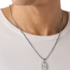 dx1342 Halsband med hänge i rostfritt stål
