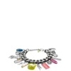 dx1524 jewel Svart armband i rostfritt stål med charmkedja