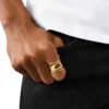 dx1569710 smycke Guldfärgad ring i rostfritt stål
