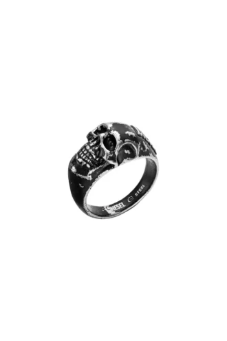 dx1579040 smycke Ring i rostfritt stål med dödskalle