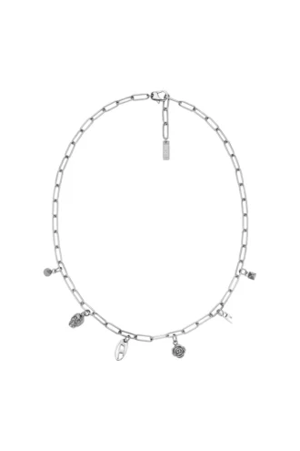 dx1605040 Halsband i rostfritt stål med berlocker