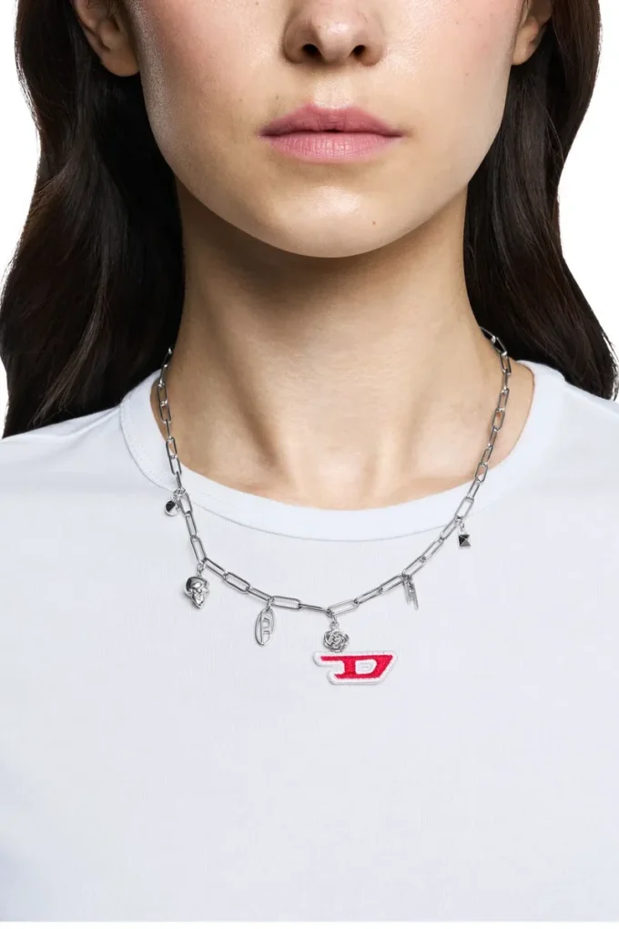 dx1605040 Halsband i rostfritt stål med berlocker dx1605040 Halsband i rostfritt stål med berlocker