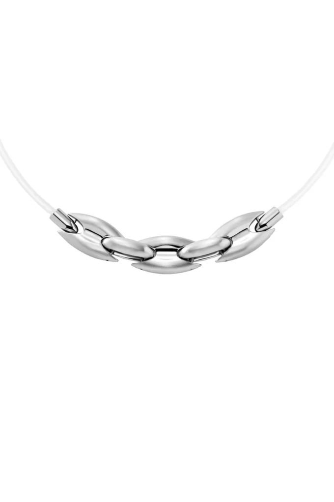 dx1615040 Halsband i rostfritt stål och silikon med Metamorph-kedja dx1615040 Halsband i rostfritt stål och silikon med Metamorph-kedja