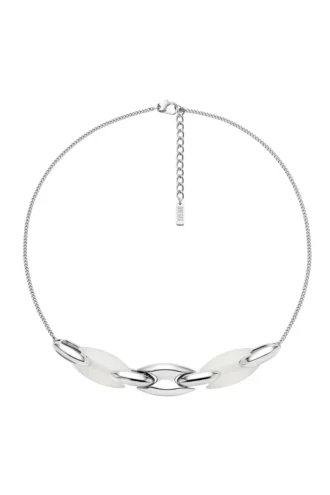 dx1616040 Halsband i rostfritt stål och silikon med metamorfkedja