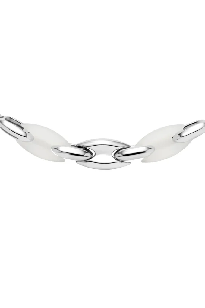 dx1616040 Halsband i rostfritt stål och silikon med metamorfkedja