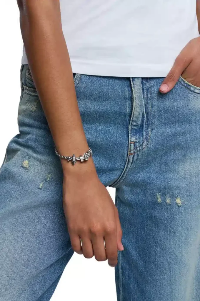 dx1622040 smycken Armband i rostfritt stål med berlocker
