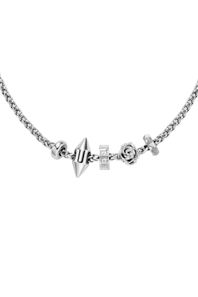 dx1623040 smycken Halsband med berlocker i rostfritt stål