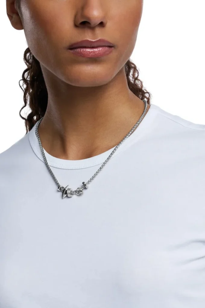 dx1623040 smycken Halsband med berlocker i rostfritt stål