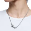 dx1623040 smycken Halsband med berlocker i rostfritt stål