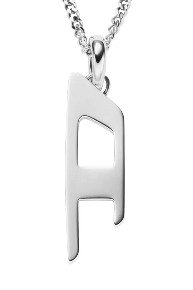 dx1625040 smycken Halsband i rostfritt stål med D-logotyp