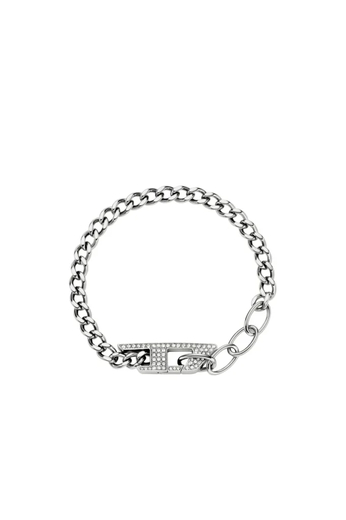 dx1627040 smycken Armband i rostfritt stål med glittrande kedja