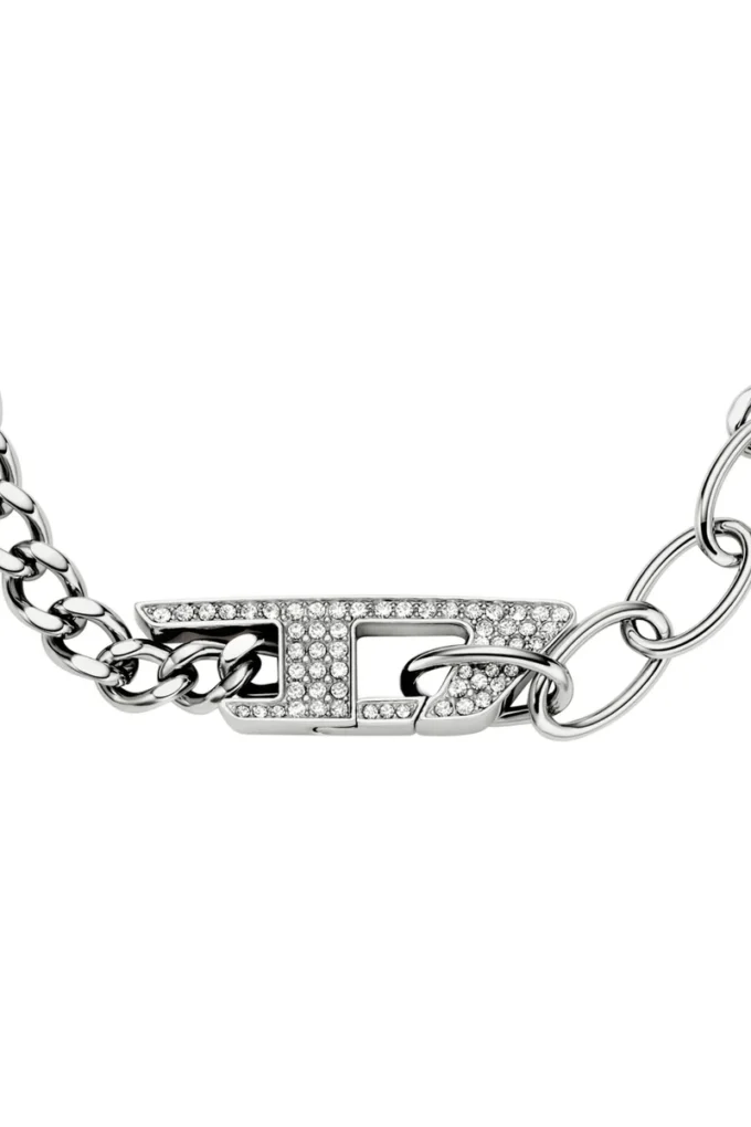 dx1627040 smycken Armband i rostfritt stål med glittrande kedja