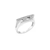 dx1629040 smycken Ring i rostfritt stål med glittrande signet