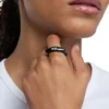 dx1632001 smycken Svart ring i rostfritt stål