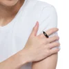 dx1632001 smycken Svart ring i rostfritt stål