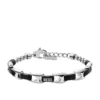 dx1634931 smycken Tvåfärgat armband i rostfritt stål